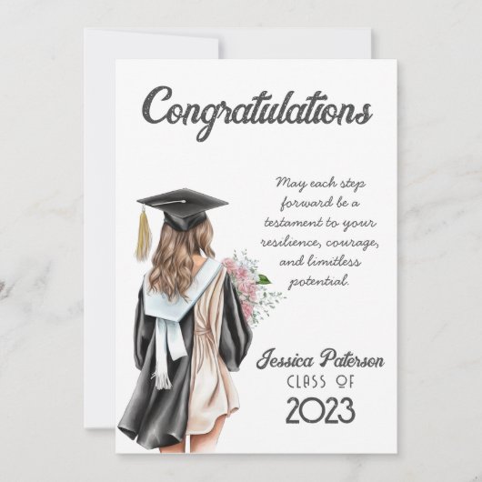 Waterverf Bloemen Blond Meisje Gefeliciteerd (Voorkant)