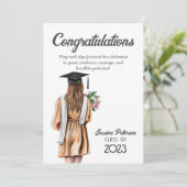 Waterverf Bloemen Blond Skin Meisje Gefeliciteerd (Staand voorkant)