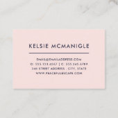 Waterverf Bloemen Blush en Navy Visitekaartje (Achterkant)