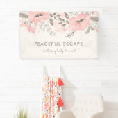 Waterverf Bloemen Blush en Taupe Spandoek (Insitu)