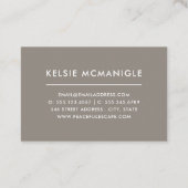  Waterverf Bloemen Blush en Taupe Visitekaartje (Achterkant)