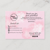 Waterverf Bloemen Blush Roze Sieraden Care Guide Informatiekaartje (Achterkant)
