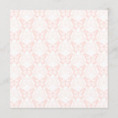 Waterverf Bloemen Blush Roze Vlinderfeest Programmakaart (Achterkant)