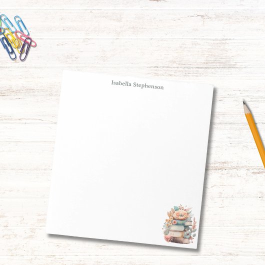 Waterverf Bloemen Boeken Gepersonaliseerd Boek Lov Notitieblok