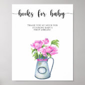 Waterverf bloemen - boeken voor baby poster (Voorkant)