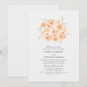 Waterverf Bloemen Boeket Rozen Engagement Party Kaart (Voorkant / Achterkant)