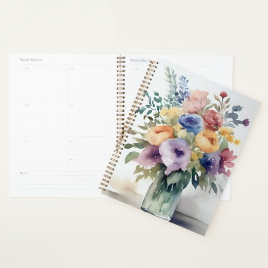 Waterverf Bloemen Boeket Schilderij Planner (Display)