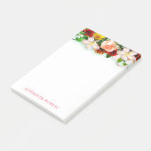 Waterverf Bloemen Boeket Sjabloon Elegant Post-it® Notes (Schuin)
