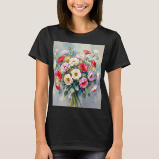 Waterverf bloemen boeket T-shirt
