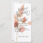 Waterverf Bloemen Boho Meisje Baby shower Uitnodig (Voorkant)