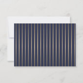 Waterverf Bloemen Boho Navy Bruiloft RSVP Kaartje (Achterkant)