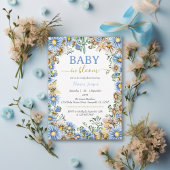 Waterverf Bloemen Boho rustiek Boy Baby shower Kaart