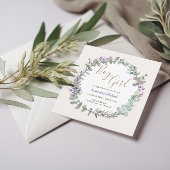 Waterverf Bloemen Boho Rustiek Geslacht Onthullen Kaart