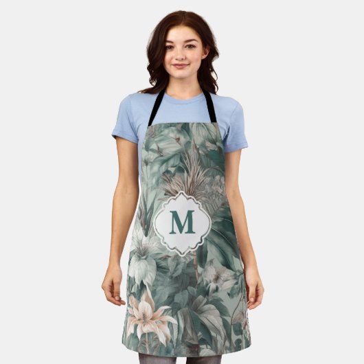 Waterverf  bloemen Boho Stijlvol met Mono Schort (Gedragen)