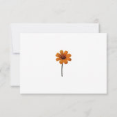 Waterverf Bloemen Bold Perzik & Sinaasappel Design Bedankkaart (Achterkant)