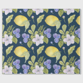 Waterverf bloemen, bosbes en zure cadeaupapier (Vlak)