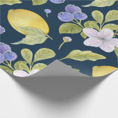 Waterverf bloemen, bosbes en zure cadeaupapier (Hoek)