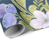 Waterverf bloemen, bosbes en zure cadeaupapier (Rol Hoek)