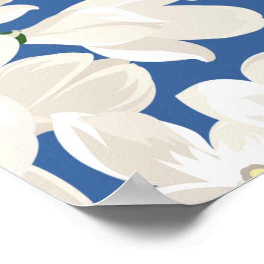 waterverf Bloemen Botanisch gebladerte groen Poster (Hoek)