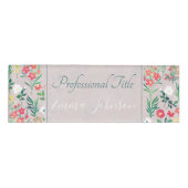  Waterverf Bloemen Botanisch Naambadge (Voorkant)