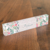 Waterverf Bloemen Botanisch Naambordje (Zijkant)