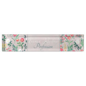  Waterverf Bloemen Botanisch Naambordje (Voorkant)