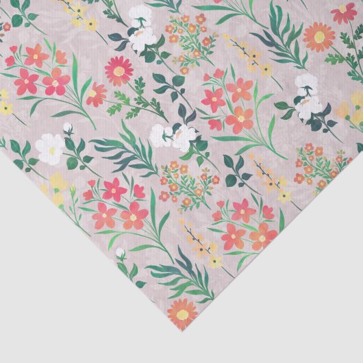  Waterverf Bloemen Botanisch Tissuepapier (Detail)