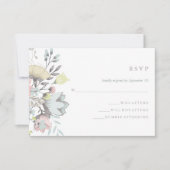 Waterverf Bloemen Botanische Bruiloft RSVP (Voorkant)