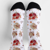 waterverf Bloemen Botanische herfst Herfstvrouwen Sokken (Top)