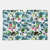 Waterverf bloemen botanische monografie theedoek (Horizontaal)