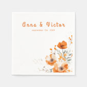 Waterverf Bloemen Botanische Romantische Servetten (Voorkant)