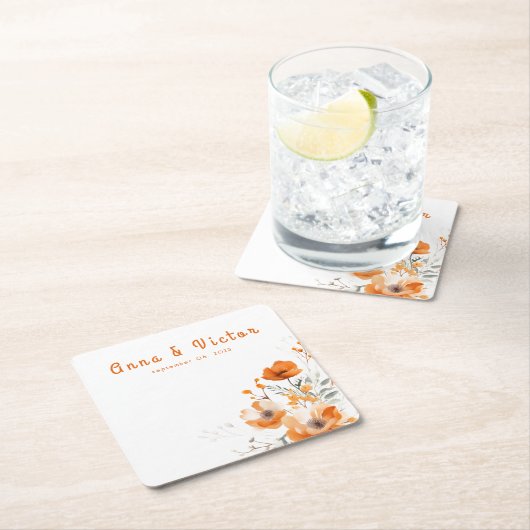 Waterverf Bloemen Botanische Romantische Servetten Kartonnen Onderzetters (Insitu)