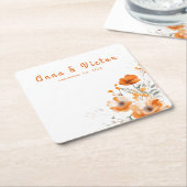 Waterverf Bloemen Botanische Romantische Servetten Kartonnen Onderzetters (Schuin)