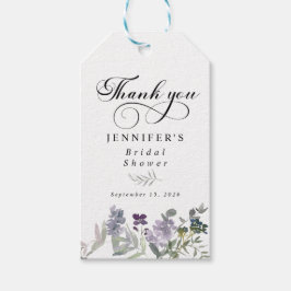 Waterverf Bloemen Botanische Tuin Favor Tag Cadeaulabel