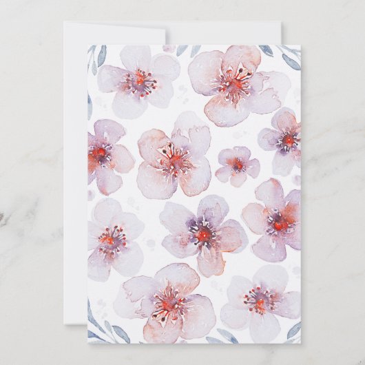 Waterverf Bloemen - Botanische Tuin Moderne Trouwd Kaart