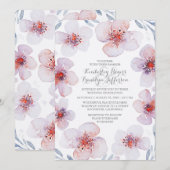 Waterverf Bloemen - Botanische Tuin Moderne Trouwd Kaart (Voorkant / Achterkant)