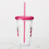 Waterverf, bloemen, bouquet. acryl drinkbeker (Rechts)