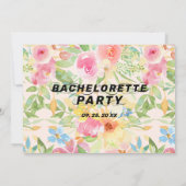 Waterverf bloemen bouquet en moderne typografie kaart (Achterkant)