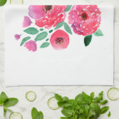 Waterverf bloemen, bouquet. theedoek (Gevouwen)