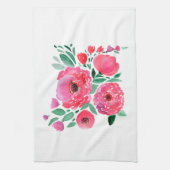 Waterverf bloemen, bouquet. theedoek (Verticaal)