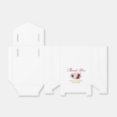 Waterverf Bloemen Bourgogne Bruiloft Bedankt Goud Bedankdoosjes (Uitgevouwen)