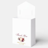 Waterverf Bloemen Bourgogne Bruiloft Bedankt Goud Bedankdoosjes (Geopend)