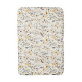 Waterverf Bloemen Bourgogne Geel Blauw Groen Badmat (Voorkant Verticaal)