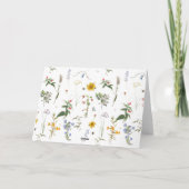 Waterverf bloemen Bridal Hartelijk dank Kaart (Achterkant)