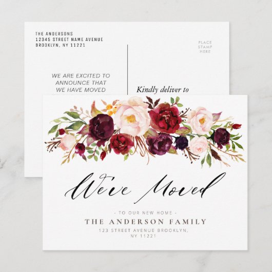 waterverf bloemen Briefkaart (Voorkant / Achterkant)