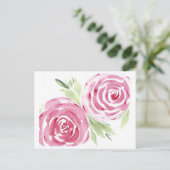 waterverf bloemen briefkaart (Staand voorkant)