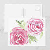 waterverf bloemen briefkaart (Voorkant / Achterkant)