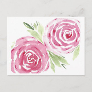 waterverf bloemen briefkaart