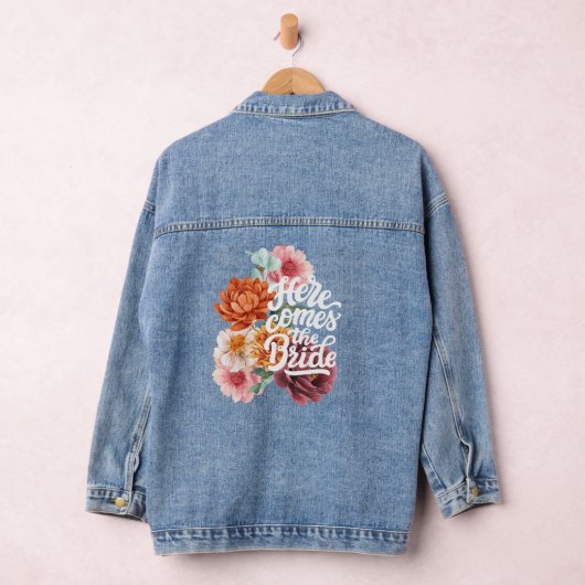 Waterverf Bloemen Bruid Chique bloemen Denim Jacket (Hangar)
