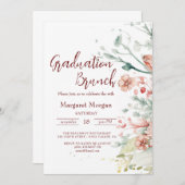 Waterverf Bloemen Bruids Brunch Uitnodiging (Voorkant / Achterkant)